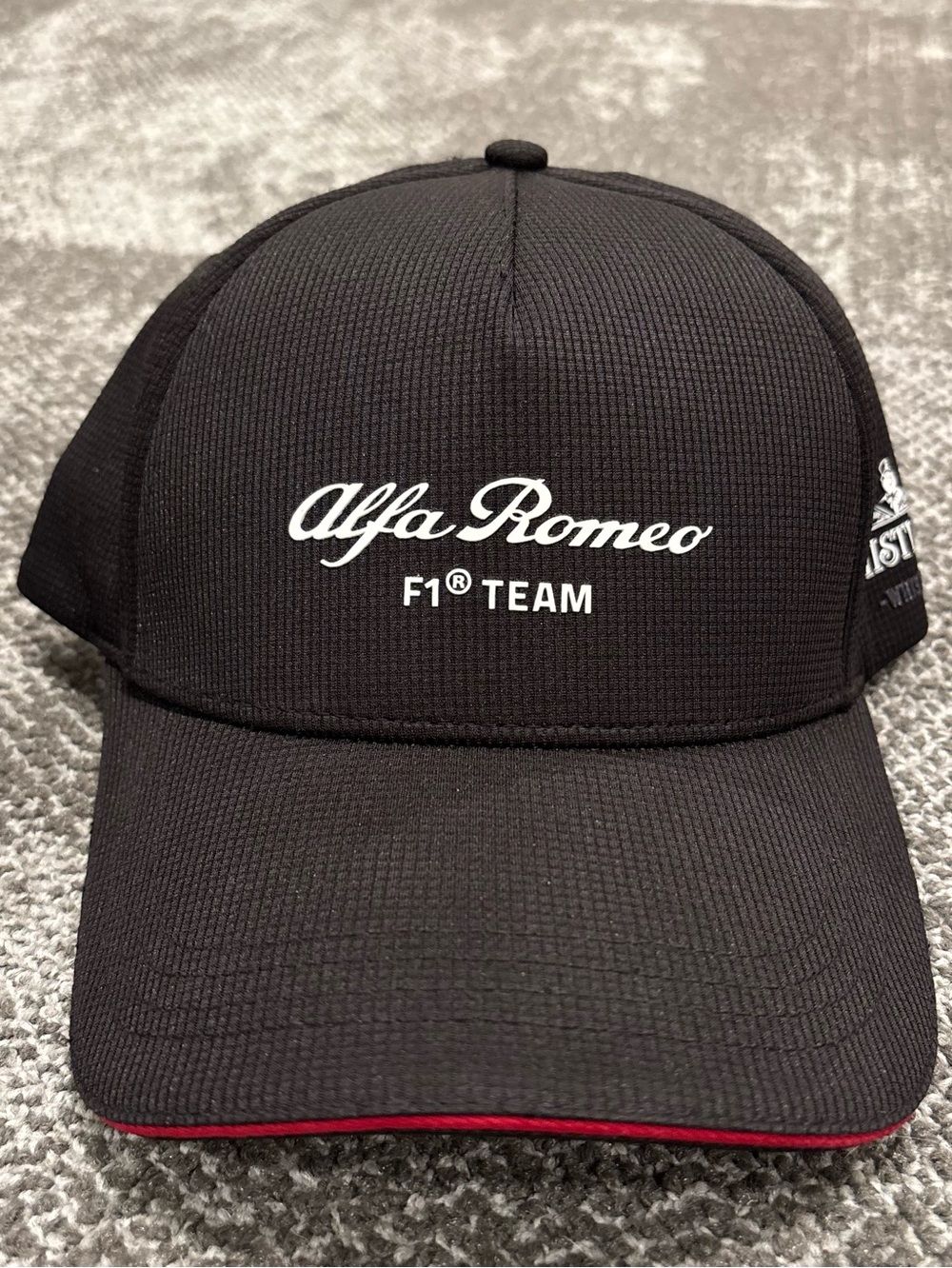 Alfa Romeo F1 Formula One Racing 2023 Team Cap Black Red OSFA Adjustable